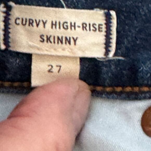 Madewell Curvy High Rise Skinny Whiskered Jeans Sz 27 - Picture 7 of 12